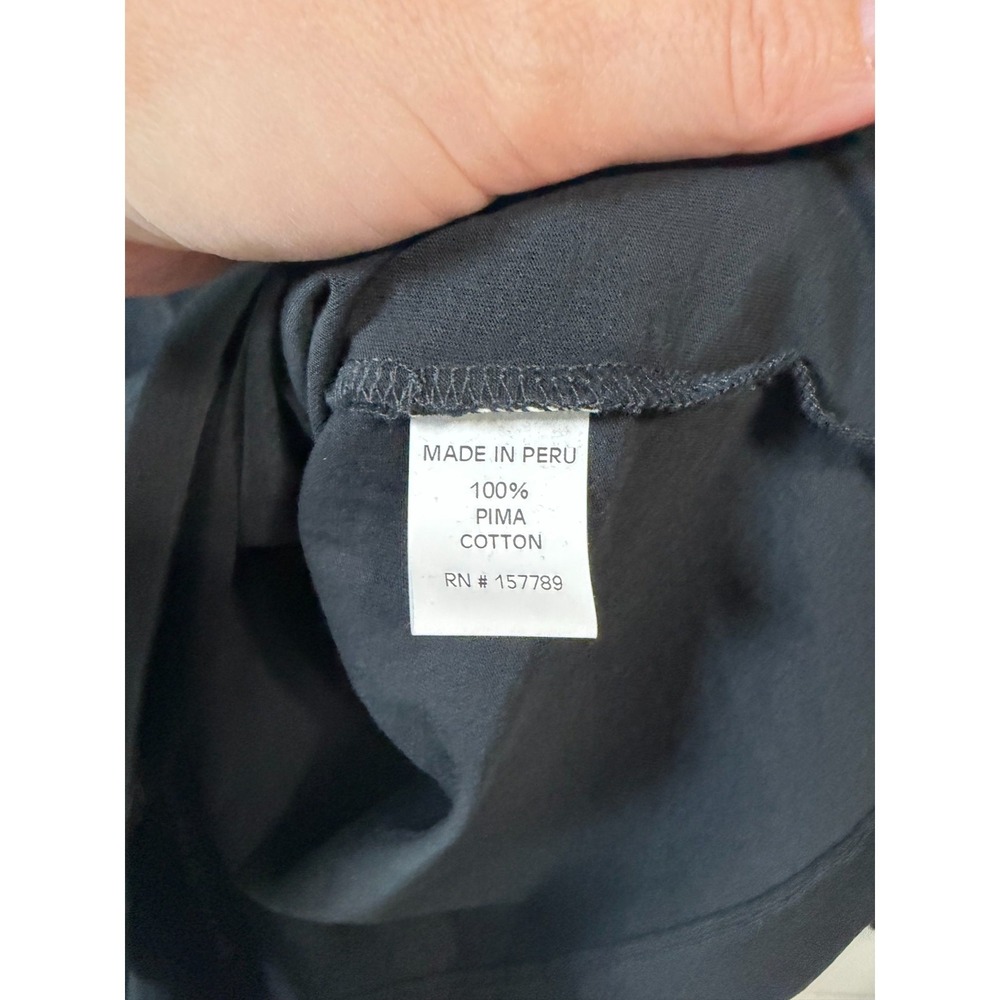 Left Coast Tee Long Sleeve Shirt Mens XL Black 100% Pima Cotton Luxury Basic - Picture 4 of 7